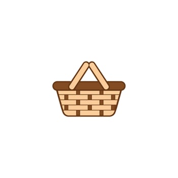 A basket icon with the word basket vector