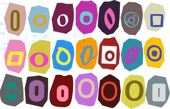 Alphabet O- vector cut newspaper and magazine letters, paper style ransom note letter