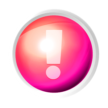 Exclamation mark or warning colorful game button png