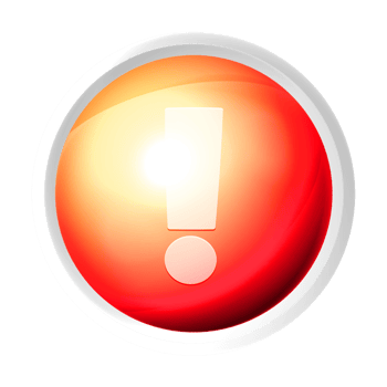 Exclamation mark or warning colorful game button png