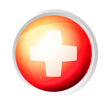 Plus or medical symbol colorful game button png