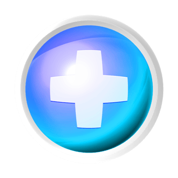 Plus or medical symbol colorful game button png