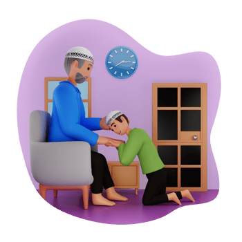 Forgiveness On Eid Mubarak, 3D Character Illustration png