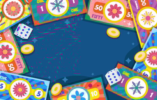 Monopoly Background with Fake Money Concept vector