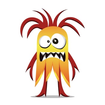 cute vector cartoon monsters isolated. Design for print, decoration, t-shirt, illustration, or sticker mascot kawaii