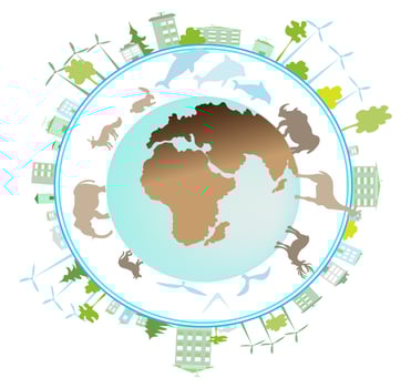 Eco friendly energy green Nature.Ecology organic symbol environmen Earth day.Eco friendly people hand.Environmental alternative energy. vector