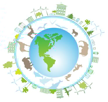 Eco friendly energy green Nature.Ecology organic symbol environmen Earth day.Eco friendly people hand.Environmental alternative energy. vector