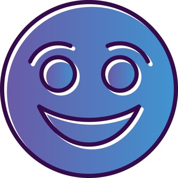Smiling Face Vector Icon Design