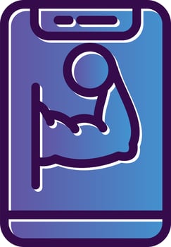 Online Gym Vector Icon Design