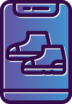 Exercise Shoes Vector Icon Design