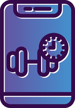 Gym Time Vector Icon Design