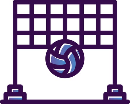 Beach Volleyball Vector Icon Design