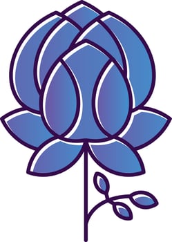Peony Vector Icon Design