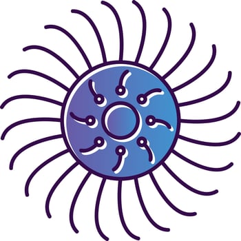Anemone Vector Icon Design
