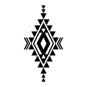 Geometric ethnic pattern art. American, Mexican style. Background Aztec tribal ornament. Design for fabric, clothing, textile, logo, symbol. vector