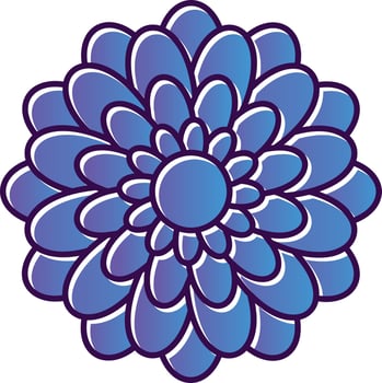 Chrysanthemum Vector Icon Design