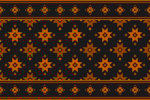 Abstract ethnic flower art. geometric oriental seamless pattern traditional. Tribal style striped. vector