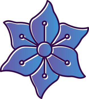 Gladiolus Vector Icon Design