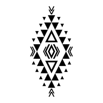 Geometric ethnic pattern art. American, Mexican style. Background Aztec tribal ornament. Design for fabric, clothing, textile, logo, symbol. vector