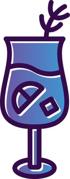 Gin Tonic Vector Icon Design