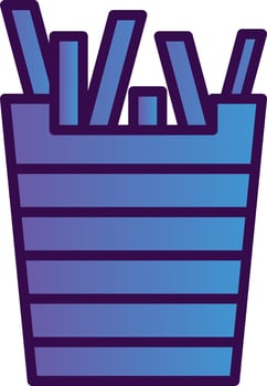 French Fries Vector Icon Design
