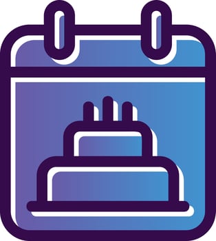 Birthday Date Vector Icon Design