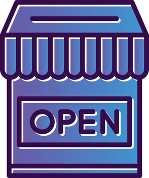 Shop Open Vector Icon Design