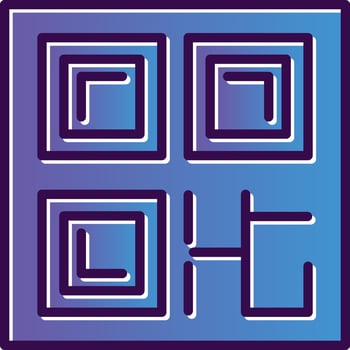 QR Code Vector Icon Design