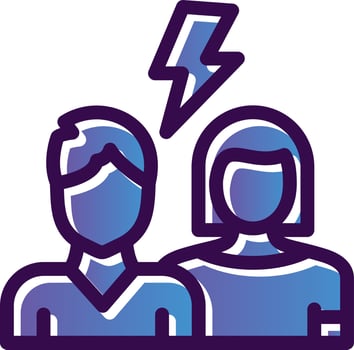 Conflict Vector Icon Design