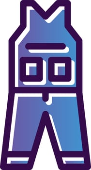 Coverall Clothes Vector Icon Design