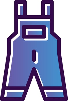 Overall Clothes Vector Icon Design