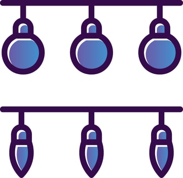 New Year Lights Vector Icon Design