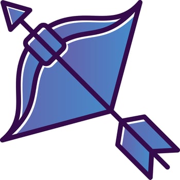 Bow Arrow Vector Icon Design