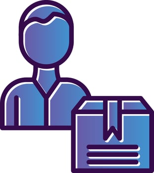 Delivery Man Vector Icon Design