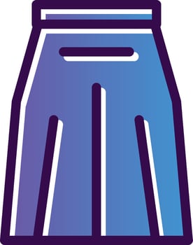 Long Skirt Vector Icon Design