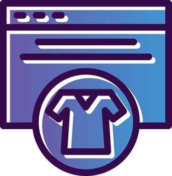 Search Clothes Vector Icon Design