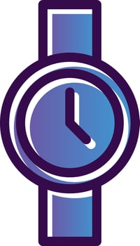 Wristwatch Vector Icon Design