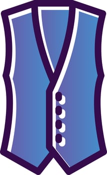 Coat Vest Vector Icon Design
