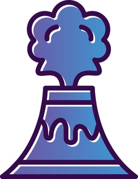 Volcano Vector Icon Design