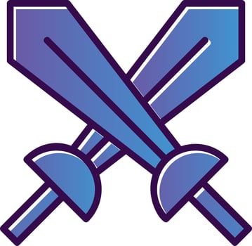 Swords Vector Icon Design