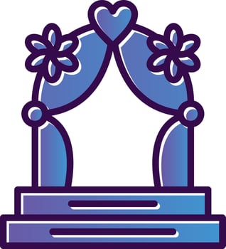 Wedding Arch Vector Icon Design