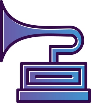 Gramophone Vector Icon Design