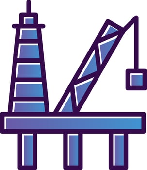Oil Platform Vector Icon Design