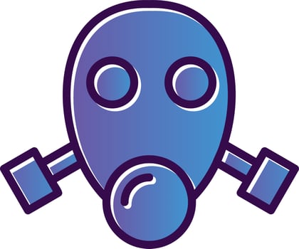 Gas Mask Vector Icon Design