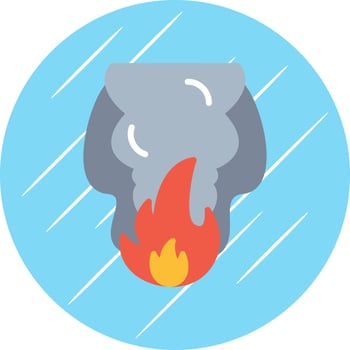 Fire Pollution Vector Icon Design