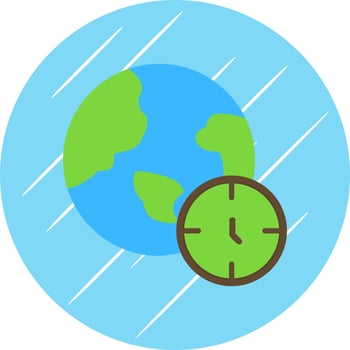 Time Zone Vector Icon Design