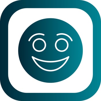 Smiling Face Vector Icon Design