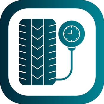 Tire Pressure Vector Icon Design