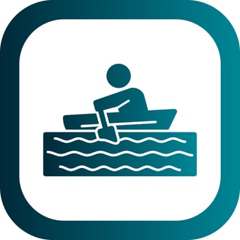 Rowing Vector Icon Design