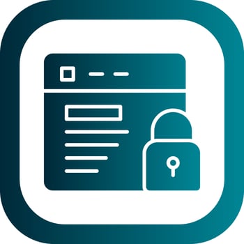 Website Security Vector Icon Design